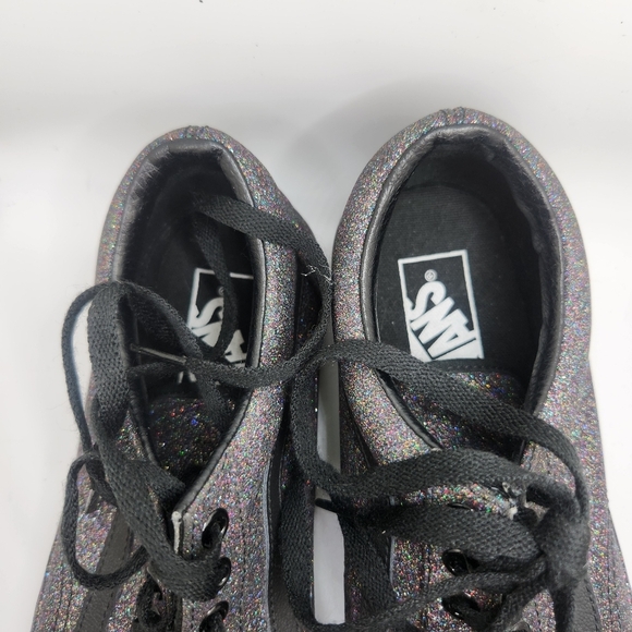 Vans Womens Size 9 Glitter Purple And Black Low Top Lace Up Sneakers Old Skool - Picture 4 of 9